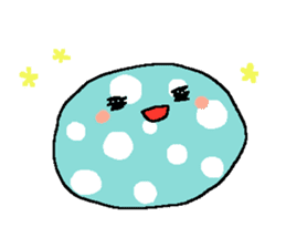 Polka-dots "mizutama-chan" sticker #1070175