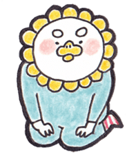 Sunflower head sticker #1070395