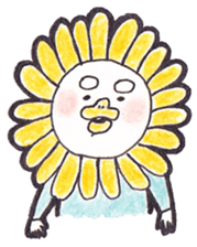 Sunflower head sticker #1070403
