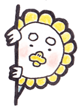 Sunflower head sticker #1070408