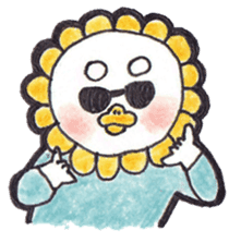 Sunflower head sticker #1070417