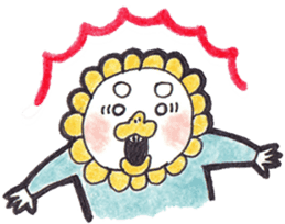 Sunflower head sticker #1070418