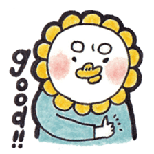 Sunflower head sticker #1070422