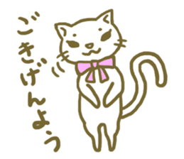 girly cat sticker #1070946