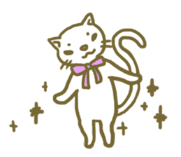 girly cat sticker #1070948