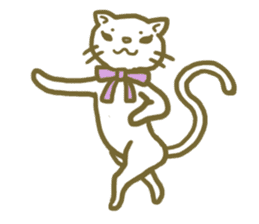 girly cat sticker #1070949