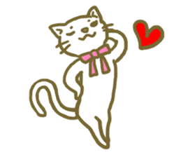 girly cat sticker #1070950