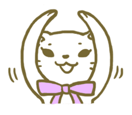 girly cat sticker #1070958