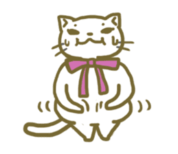 girly cat sticker #1070959