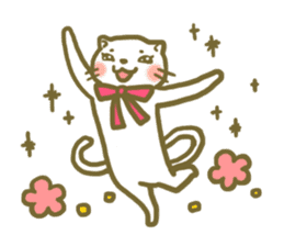 girly cat sticker #1070982