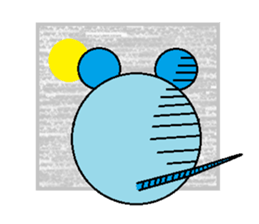 Round mouse sticker #1071340