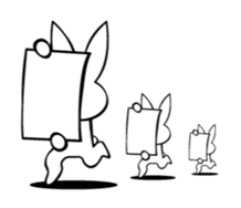 Hatausagi (a rabbit with a flag) sticker #1071626