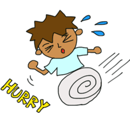 The boy advance toward the goal! sticker #1072708