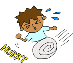 The boy advance toward the goal! sticker #1072708