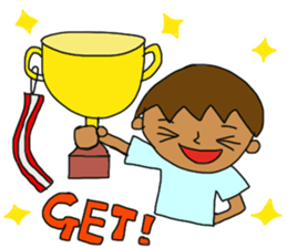 The boy advance toward the goal! sticker #1072714