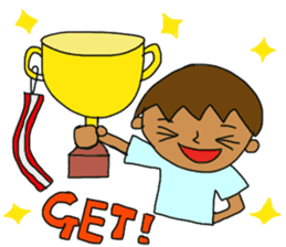 The boy advance toward the goal! sticker #1072714