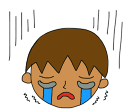 The boy advance toward the goal! sticker #1072717