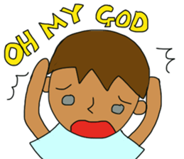 The boy advance toward the goal! sticker #1072721