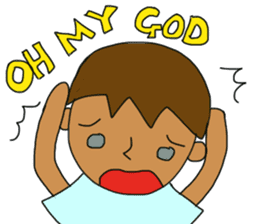 The boy advance toward the goal! sticker #1072721