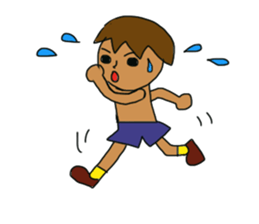 The boy advance toward the goal! sticker #1072722