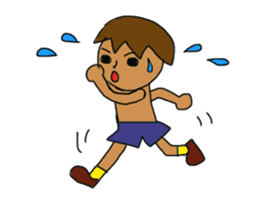The boy advance toward the goal! sticker #1072722