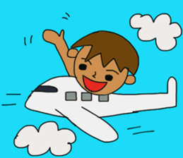 The boy advance toward the goal! sticker #1072726