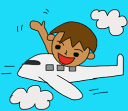 The boy advance toward the goal! sticker #1072726