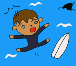 The boy advance toward the goal! sticker #1072728