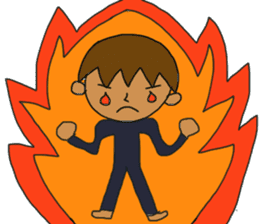 The boy advance toward the goal! sticker #1072731