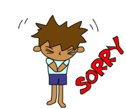 The boy advance toward the goal! sticker #1072739