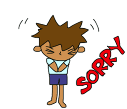 The boy advance toward the goal! sticker #1072739