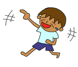 The boy advance toward the goal! sticker #1072744