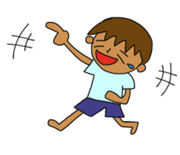 The boy advance toward the goal! sticker #1072744