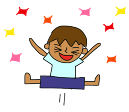 The boy advance toward the goal! sticker #1072745