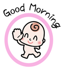 Baby cherring up expecting mother sticker #1075850