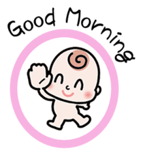 Baby cherring up expecting mother sticker #1075850