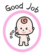 Baby cherring up expecting mother sticker #1075857