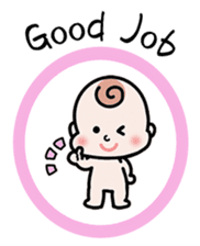 Baby cherring up expecting mother sticker #1075857