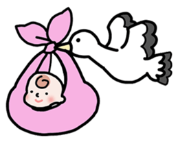 Baby cherring up expecting mother sticker #1075862