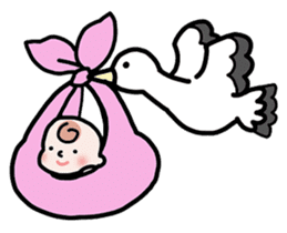 Baby cherring up expecting mother sticker #1075862