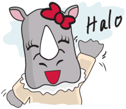 I'm A Rhyno Girl English Version sticker #1077106