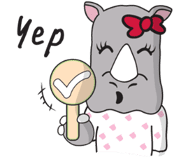 I'm A Rhyno Girl English Version sticker #1077109