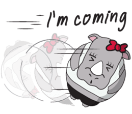 I'm A Rhyno Girl English Version sticker #1077114