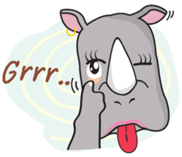 I'm A Rhyno Girl English Version sticker #1077115