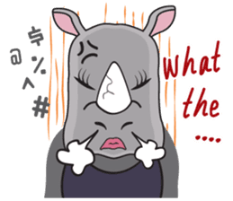 I'm A Rhyno Girl English Version sticker #1077117