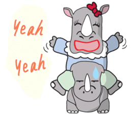 I'm A Rhyno Girl English Version sticker #1077118