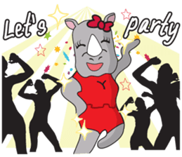 I'm A Rhyno Girl English Version sticker #1077120