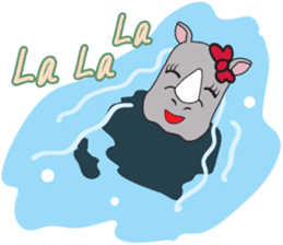 I'm A Rhyno Girl English Version sticker #1077122