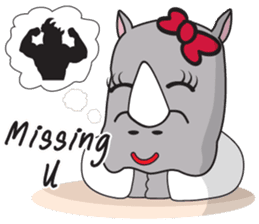 I'm A Rhyno Girl English Version sticker #1077124