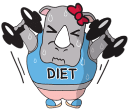 I'm A Rhyno Girl English Version sticker #1077126